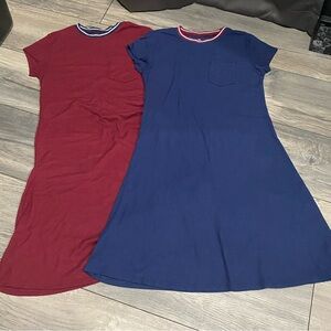 Red and Blue Casual Dresses